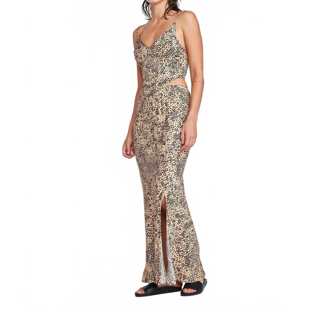 NEW SELF CONTRAST luna bias maxi skirt in dots